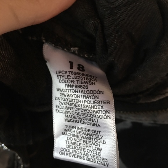 Jordache Girls black jeans size 18 - Picture 8 of 8